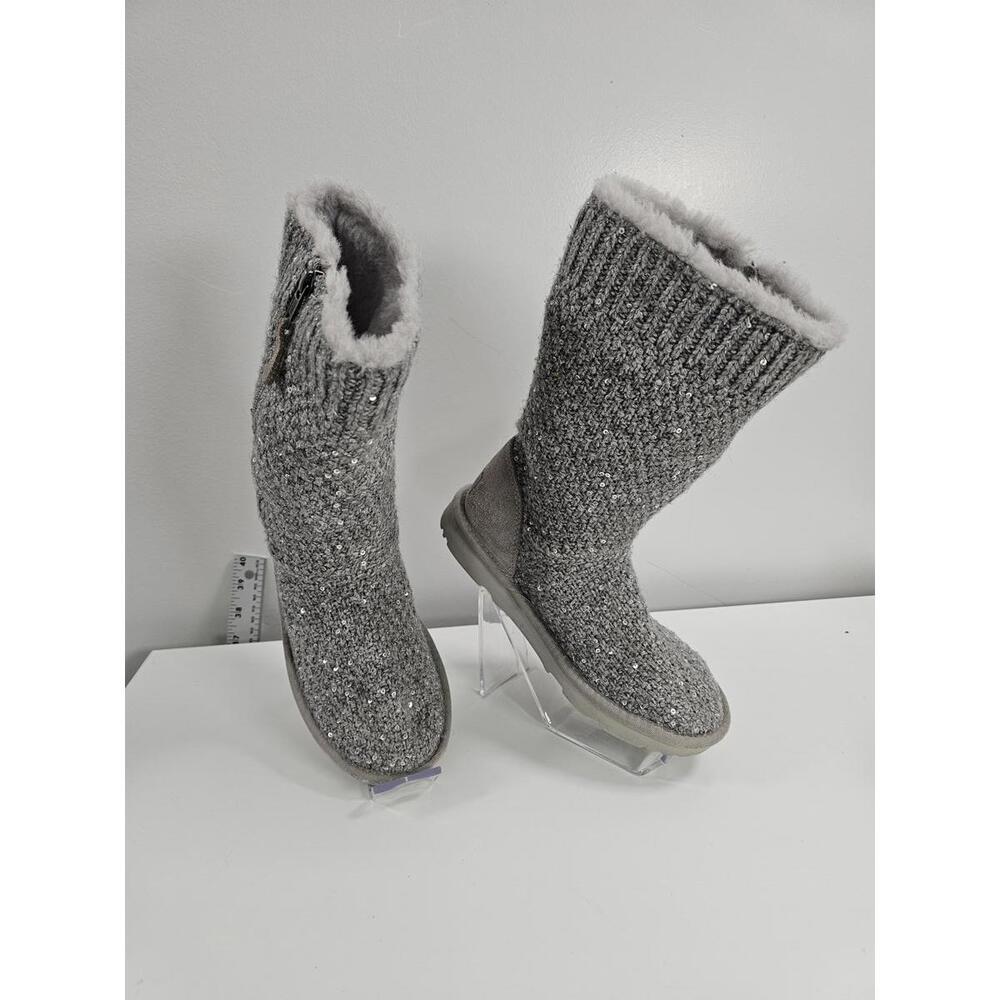 UGG Girls Sparkle Knit Boots Sz 2